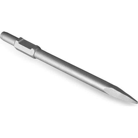 Ciseau pointu, 380x30 mm, avec manche hexagonal SDS 30 mm, ciseau professionnel de haute qualité pour creuser le béton des murs en ciment, adapté aux grands pics électriques 65A, 95A (1/5)