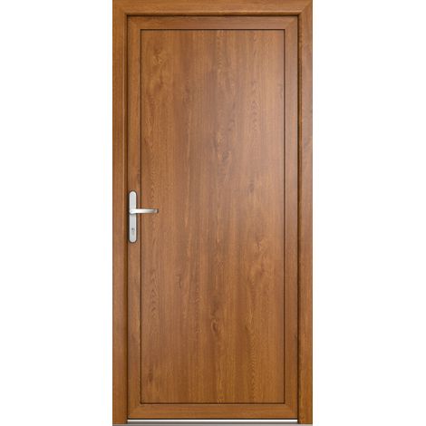 Meeth – Porte de service PVC 98cm x 200cm – Ouverture tirant gauche – Isolation thermique double vitrage – Sécurité 5 points champignons