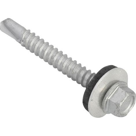 ForgeFix TFHL5545 TechFast Hex Head Roofing Screw Self-Drill Light Section 5.5 x 45mm Pack 100 FORTFHL5545