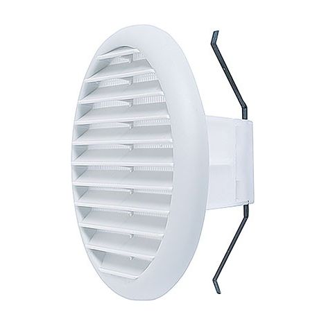 GRIGLIA TONDA IN MATERIALE TERMOPLASTICO CON MOLLE RECLINABILI A 90° Bianca Imb. 80-125 - D. 145 VECAM