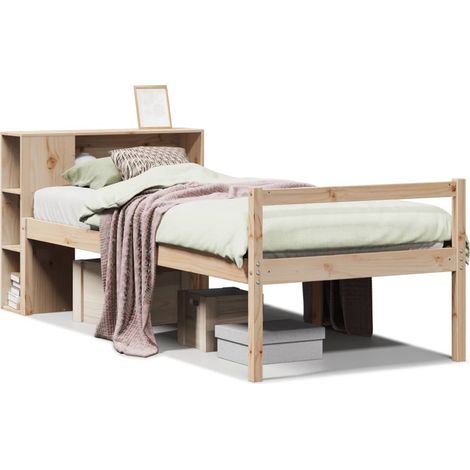 Maison Exclusive - Bücherregalbett ohne Matratze 75x190 cm Massiv