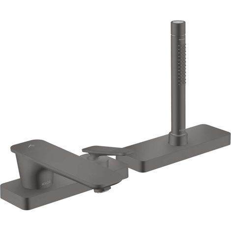 3-trous EH-bord de baignoire AXOR Citterio C Ausl 155 mm Coupe cubique noir chromé (1/2)