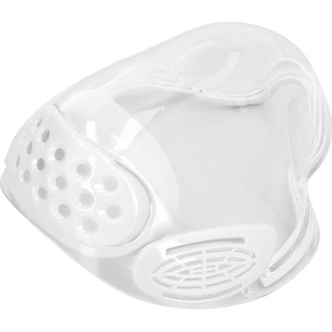 Masque respiratoire antibuée en polycarbonate transparent avec filtre anti-éclaboussures et protection respiratoire pour enseignants et adultes (blanc). (1/5)