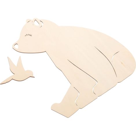 Stickers Muraux Animaux Décoratifs Panneaux Muraux Bois Ours Décoration Murale Chambre Garçon Fille (1/5)