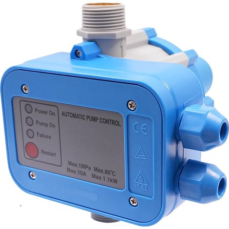 Controlador de bomba de agua, funcionamiento automático, resistente al agua IP65, azul. (1/2)