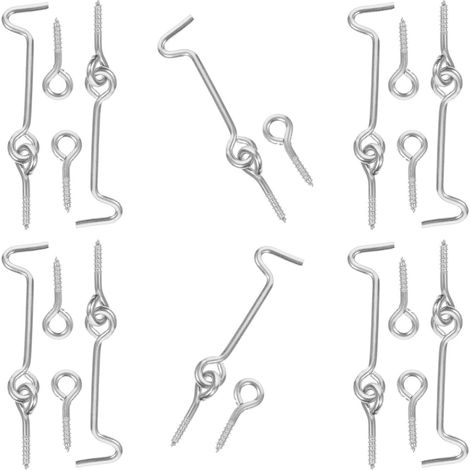 10 Jeux de Pestillos Gancho para Ventanas y Puertas Acero al (1/5)