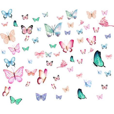 Pegatinas de pared，Decoración de pared，Aptas para habitaciones infantiles，salas de juegos y dormitorios，3 láminas，20×30 cm (1/5)