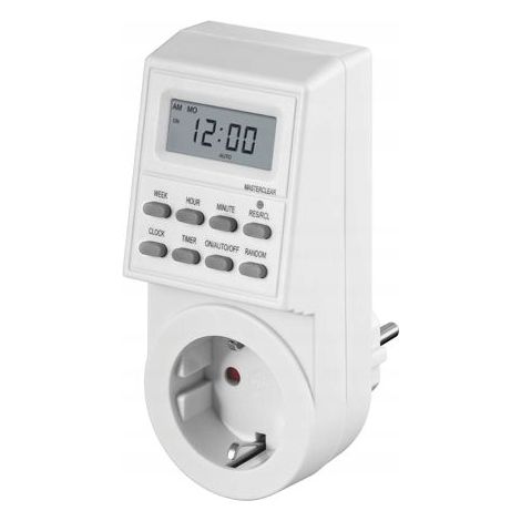 Horloge numérique MicroConnect avec affichage du jour et de la semaine, GRUTIMER1