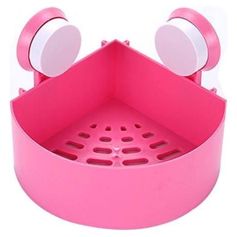 Etagère d'angle Plastique Support de rangement pour Salle de Bain Douche Cuisine(rose) (1/3)