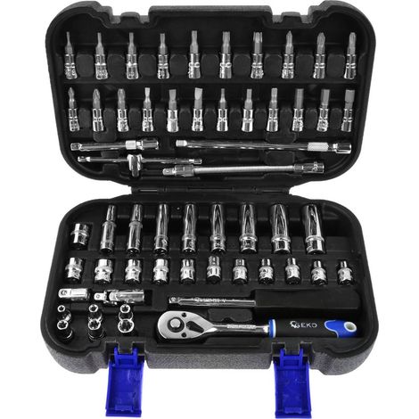 Llave y dado geko g10153 56 piezas cromo vanadio (1/3)