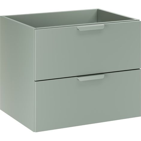 Meuble sous vasque suspendu ASTER vert 60 cm (1/5)