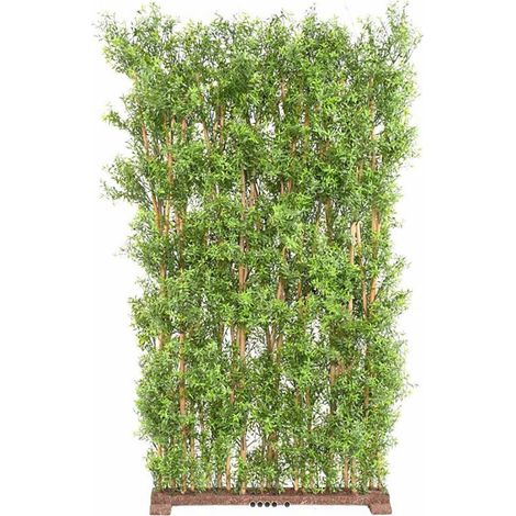 Haie d'eucalyptus artificiel sur socle pour extérieur H 180 cm L 105 cm - dimhaut: H 180 cm - couleur: Vert (1/3)