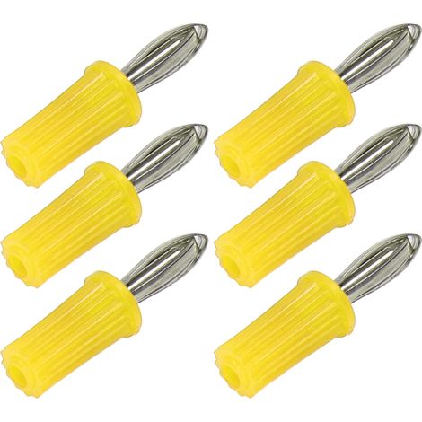 Lot de 100 Douilles Banane 4mm ABS Laiton Nickelé Jaune, Outils de Connexion Électrique Haute Performance (1/5)
