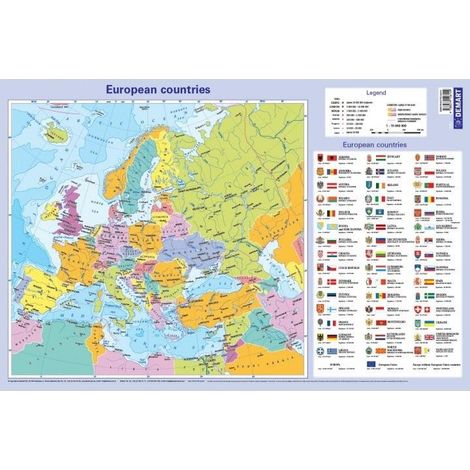 Europa-Schreibtischunterlage