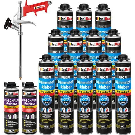 Dämmstoffkleber 750ml PU-Klebeschaum Perimeterkleber PU-Reiniger Schaumpistole