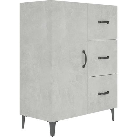 Credenza buffet cassettiera mobile contenitore organizer cucina soggiorno soggiorno 69,5 x 34 x 90 cm derivati del legno grigio 020032009