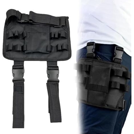 Ceinture Porte Outil, Ceintures Outils Hommes, Porte Outils Ceintures Portable, Sac à Outils pour Jambe, Ceinture Porte Outils Polyvalent pour Rangement pour Tournevis, Clés et Rubans à Mesurer (1/5)