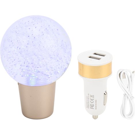 Manette de vitesse universelle en acrylique boule lumineuse colorée tactile pour levier de vitesse voiture (1/5)