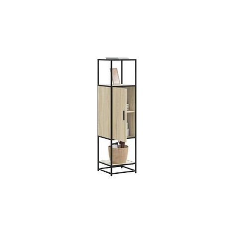 Buffet haut chêne sonoma 35,5x35x139 bois d'ingénierie métal (1/5)