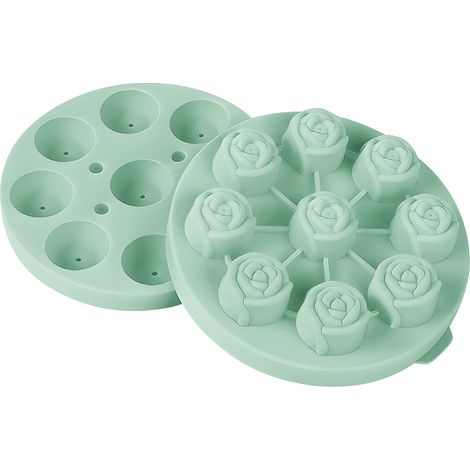 Silikon-Eiswürfelform und Eiskugelform aus lebensmittelechtem Silikon für Whisky – Form in Rosa und Smaragdgrün, 1 Stück-lsw (1/2)