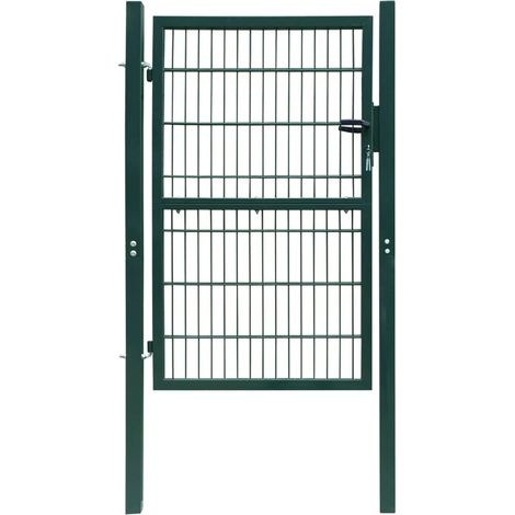 2D Fence Gate (Single) Green 106 x 190 cm vidaXL