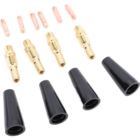 Lot de 48 Pièces Kit Buse Sans Gaz Flux Cored Accessoire Torche MIG KP1939-1 Buses 0.9mm Pointes Diffuseurs Gaz (1/5)