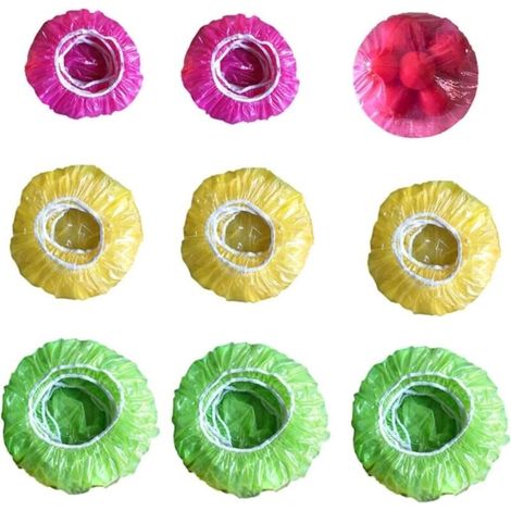 60 pièces Couvercle de protection alimentaire éLastiques Couvercle en Plastique Réutilisables et Colorées Couvertures Alimentaires pour la Conservation des Légumes ou Le Stockage Couleur