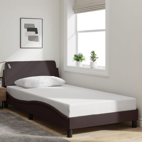 vidaXL Giroletto Dover Marrone Scuro 100x200 cm Tessuto (1/5)