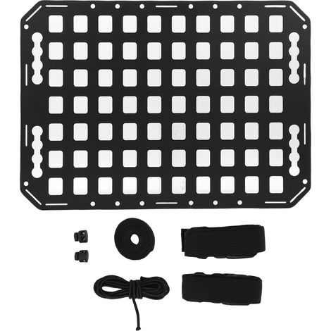 Panneau Molle pour lit de camion, 390x533x2mm, support de rangement modulaire multifonctionnel en aluminium pour voiture, piste en L, pour voitures, SUV, pick-up, camping-car. (1/5)