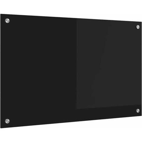 KALISSE®Protection de cuisine - Crédence de cuisine/Fond de hotte Noir 80x50cm verre trempé MagicFR0572196238 (1/4)