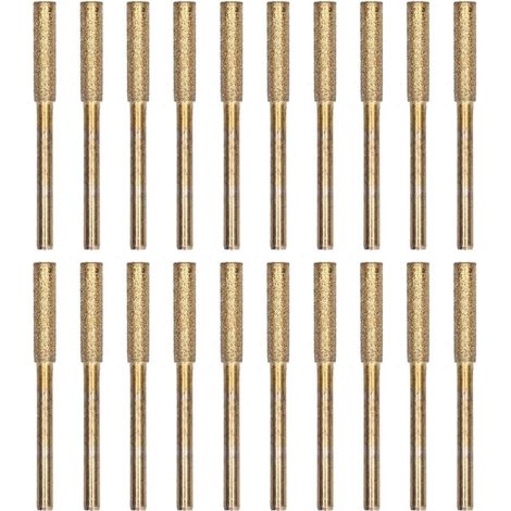Juego de afilado de cadena para motosierra de 20 piezas: cabezal de rectificado de rebabas + limas rotativas de 4 mm de diámetro: kit completo para mantenimiento profesional.