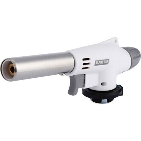 Chalumeau butane, briquet de cuisine avec cran de sécurité, brûleur torche, pistolet à flamme, briquet chalumeau à gaz, torches de cuisine (gaz butane non inclus) (1/5)