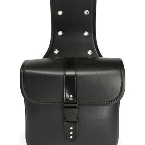 1 paire de sacoches latérales pour moto, sacoches de selle étanches en cuir PU et sacoches suspendues pour modification de voiture, de couleur noire. (1/5)