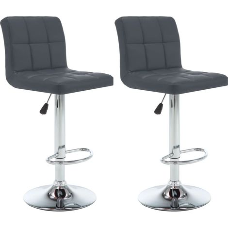 Sgabelli da Bar 2 pz Grigi in Similpelle vidaXL 905074 (1/5)