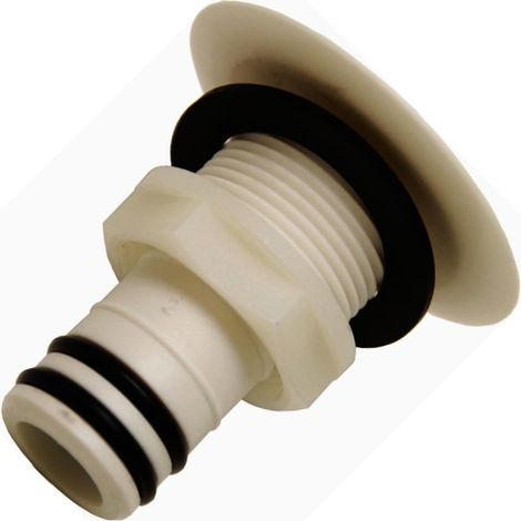 Aspen Pumps – Raccord étanche pour bac à condensats – sortie Ø20mm avec joints en caoutchouc – pour chantiers humides – léger et robuste