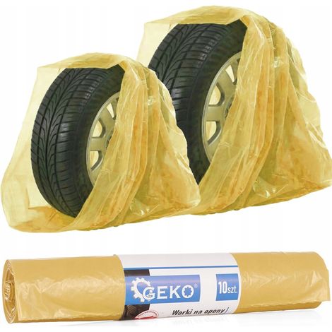 Reifensäcke 100x100, gelb, Rolle mit 10 Stück, GEKO