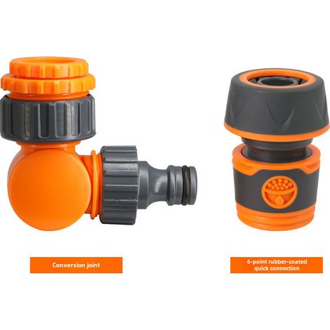 Adaptateur de robinet pour machine à laver, connecteur rotatif à 180 degrés, conversion de robinet fileté 1 pouce (adaptateur de robinet + raccordement d'eau 6 points) (1/5)