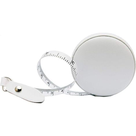 Mètre ruban rétractable pour couture en cuir, petit mètre ruban pour tailleurs et créateurs, 1 pièce, 1,5 mètre de large (blanc) (1/5)