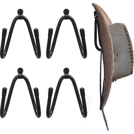 Porte-chapeaux de cowboy, support mural, rangement pour chapeaux - Lot de 4 (chapeaux non inclus) F26 (1/5)