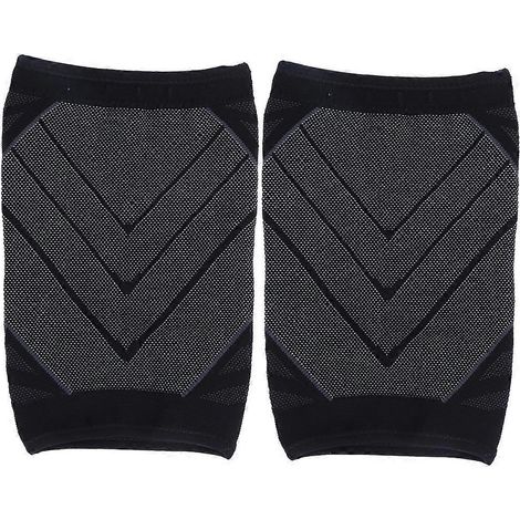 Lot de 2 genouillères de protection en nylon tricoté extensible pour sports de plein air, taille XL (homme et femme). (1/3)
