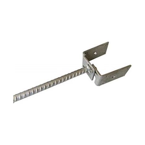 Winox – Support - Ancre réglable à sceller en Y pour poteau 4 à 12 cm – Acier galvanisé – Pour béton armé – 6 trous de fixation