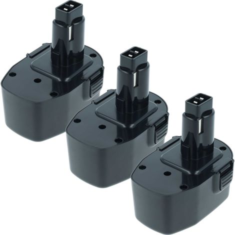 vhbw 3x Batterie remplacement pour Dewalt DE9038, DC9091, DE9092, DE9091, DE9502, DE9094, DW9094, W9091 pour outil électrique (1500 mAh, NiMH, 14,4 V) (1/4)
