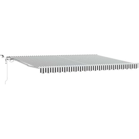 Maison Exclusive - Tenda Retrattile Automatica LED Antracite e Bianco 450x300 cm