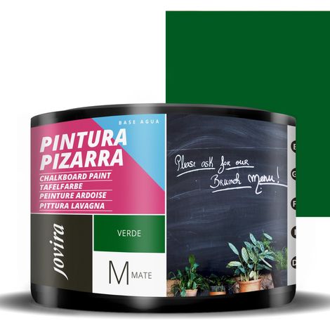JOVIRA PINTURAS Vernice Lavagna. Per dipingere, disegnare e scrivere con il gesso sulle pareti. (375 Millilitri, Verde) (1/4)