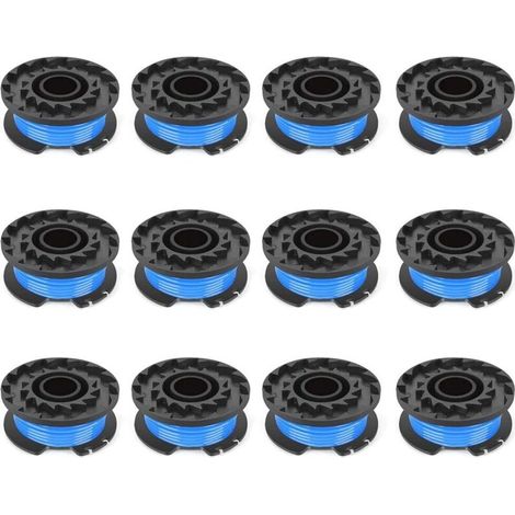 Poweka Ersatzspule, kompatibel mit einem Durchmesser von 1,65 mm für 24V G24LT25 G24LT G24LT28 G24LT30M Serie 4 Rasentrimmer, 8 m Faden pro Spule, 1,65 mm, (10 Spulen)
