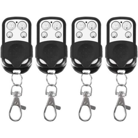 4 télécommandes universelles, ouvre-porte de garage électrique Clone, télécommande de remplacement 433 MHz, télécommande de porte de garage à quatre boutons, télécommande sans fil (1/5)
