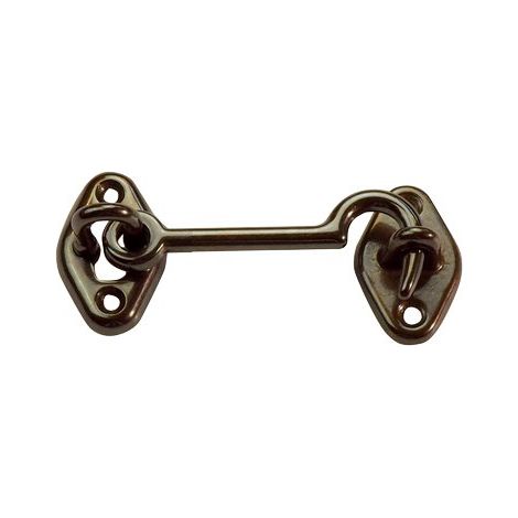 FERMAPERSIANE A GANCIO - OTTONE BRONZATO + PIASTRINA MM  60- 10 pezzi