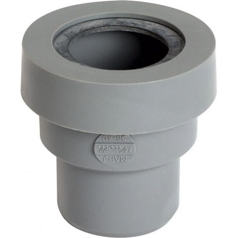 Raccord d'évacuation PVC mâle/femelle 40 mm – À joint pour sortie siphon – Installation facile – Compatible réseaux PVC 40 mm (1/4)