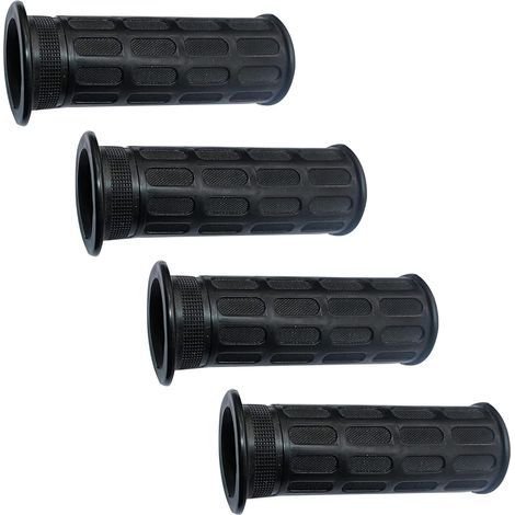 Lot de 4 poignées antidérapantes de 30 mm de diamètre intérieur en caoutchouc souple pour brouette (noir, 125 mm de longueur) (1/5)