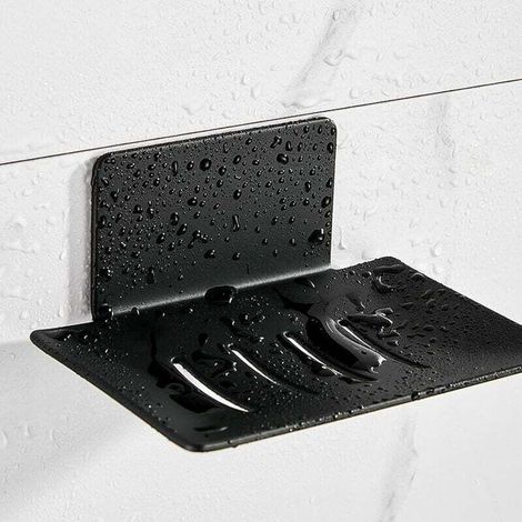 Jabonera de pared, no requiere perforación, jabonera de ducha de acero inoxidable, jabonera autoadhesiva de acero inoxidable para guardar esponjas, cepillos y jabón en el baño, la cocina y el balcón (